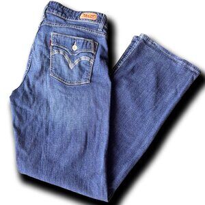 Levis 529 Curvy Boot Cut Dark Washed Denim Jeans